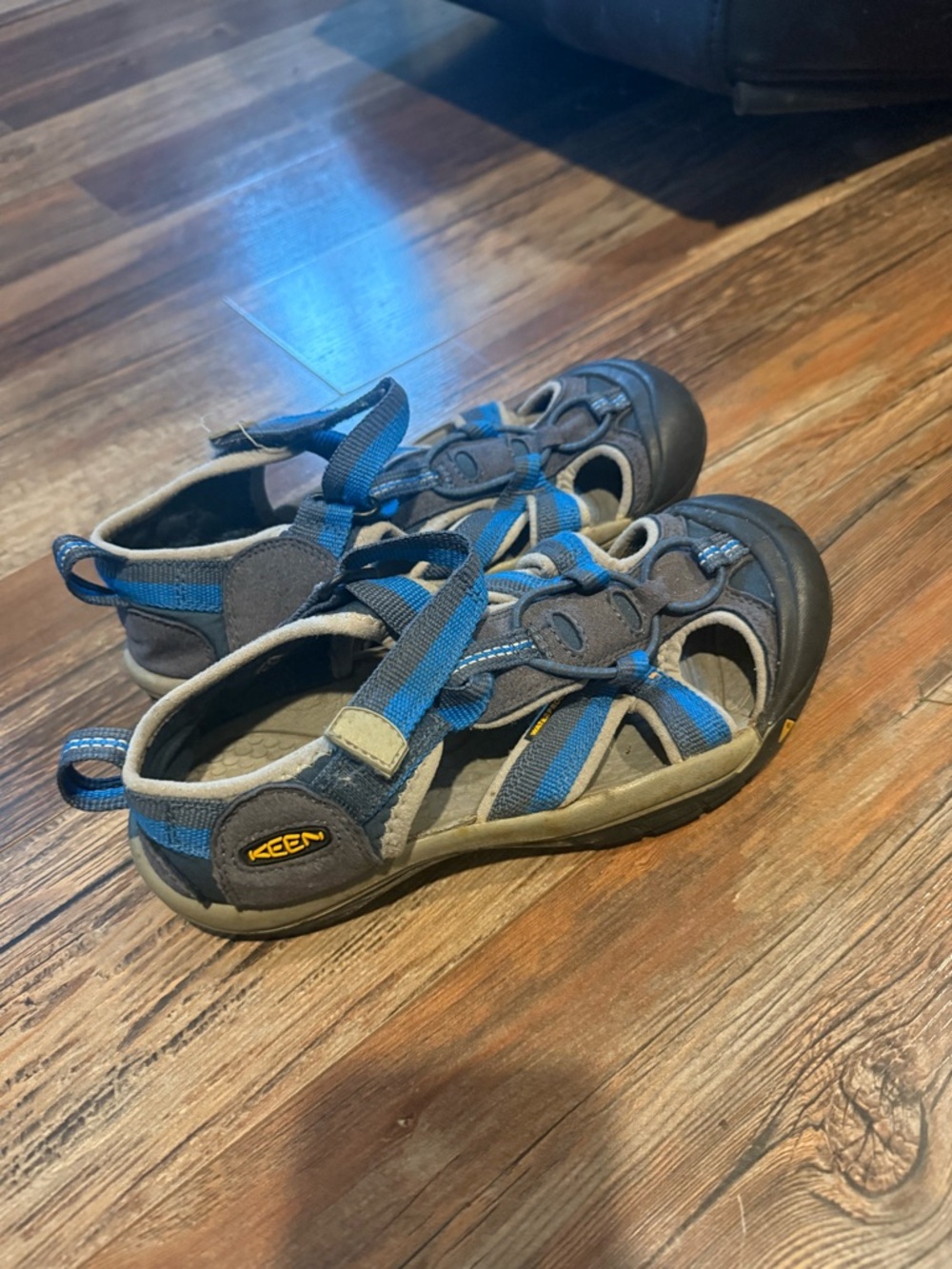 Keen Kids Blue and Gray Closed-Toe Outdoor Sandals